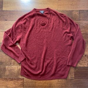 Dockers Men's Deep Red V-Neck Sweater